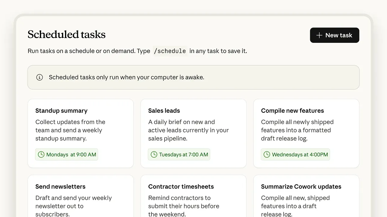 Weekly scheduled research task