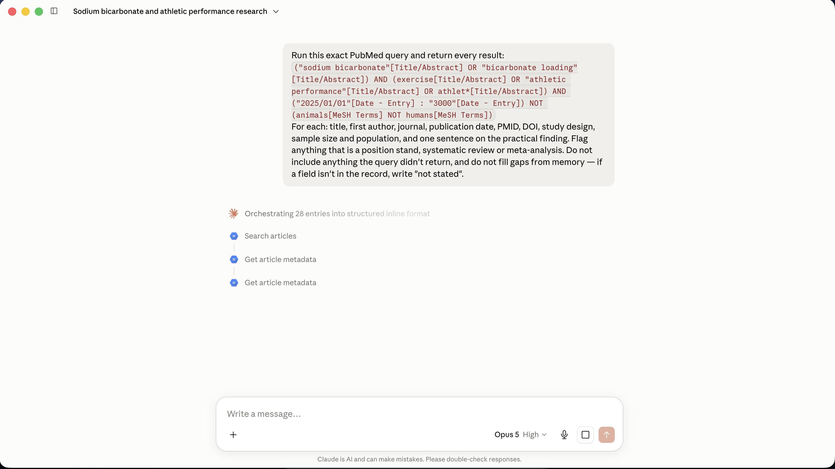 Automated research retrieval workflow